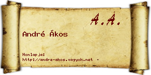 André Ákos névjegykártya